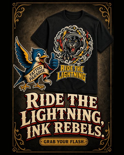 Ride the lightning, ink rebels.